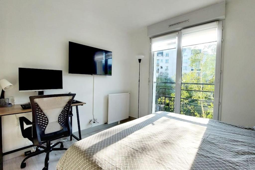 Cosy Home 2, 2 Chambres, 6 Personnes, 3 Min Gare, Parking Cergy Bagian luar foto